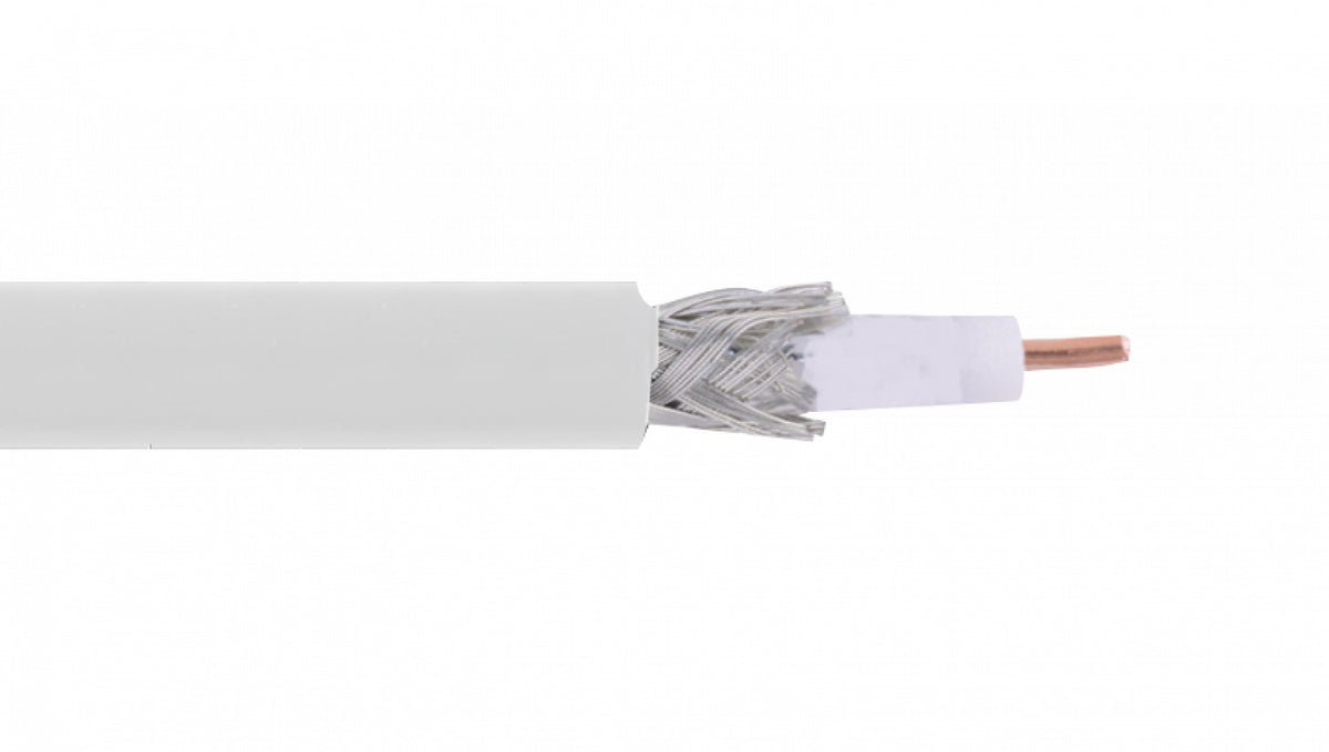 RG59W-LIQ RG59 270mt Blanco Aleación-CCS Cable Coaxial RG-59