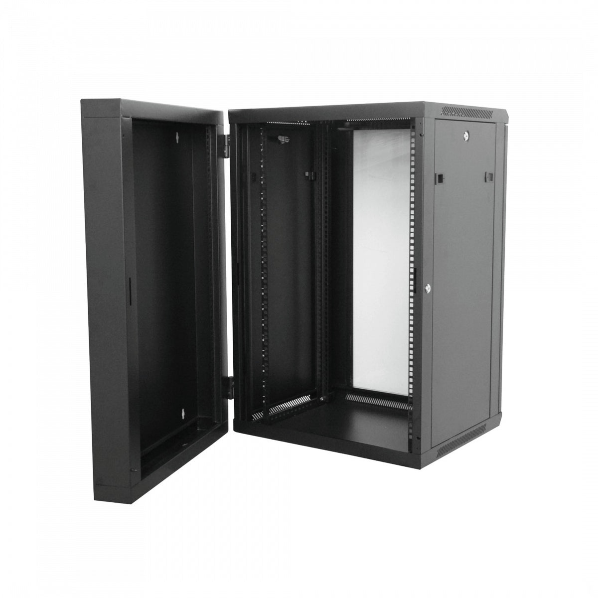 RKD18-6L LINKMADE ARMARIO 18UNIDADES DOBLE-PUERTA-ABATIBLE 60CM-PROFUNDIDAD NEGRO INCLUYE-2UNIDADES