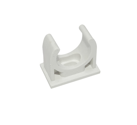PVC20-A LINKCHIP 20mm Abrazadera de Sujeción para Tubo PVC Blanco con Tornillo