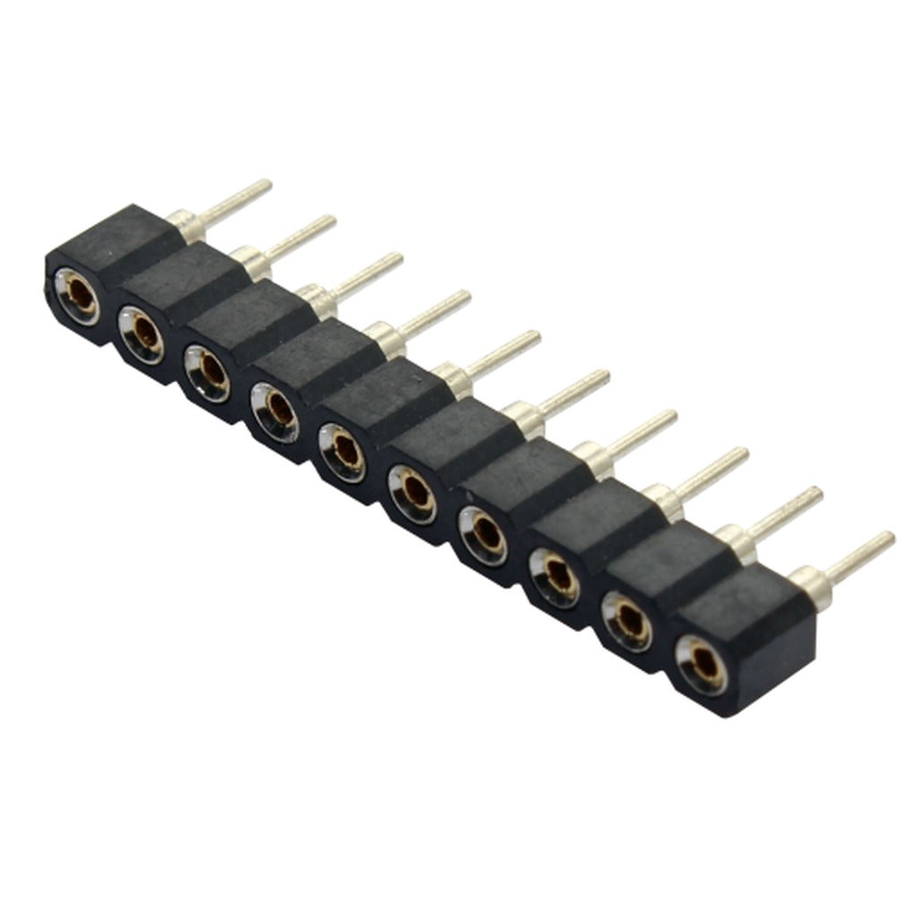 Barra de pines torneados paso 2.54mm 2 a 40 vías serie BPI - 9 pines