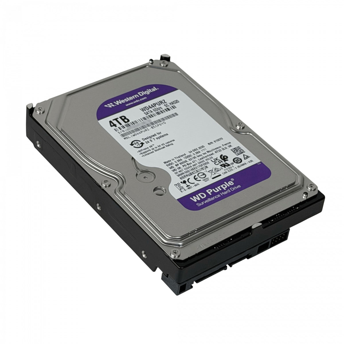 WD44PURZ WESTERNDIGITAL Disco Rígido Interno de 4TB, 256MB de Caché, 5400 RPM, Factor de Forma 3,5 Pulgadas, Interfaz SATA 6Gb/s