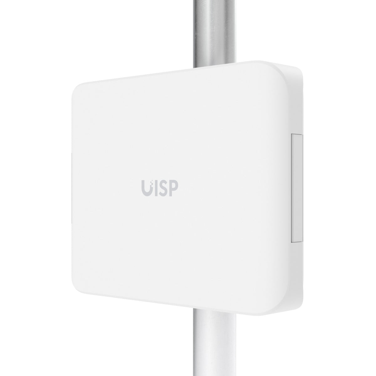 UISP-BOX-PLUS. Carcasa exterior IPX6 para UISP-S-PLUS, compatible con muro o poste de 35–60 mm, dimensiones 380x293x76 mm, UBIQUITI