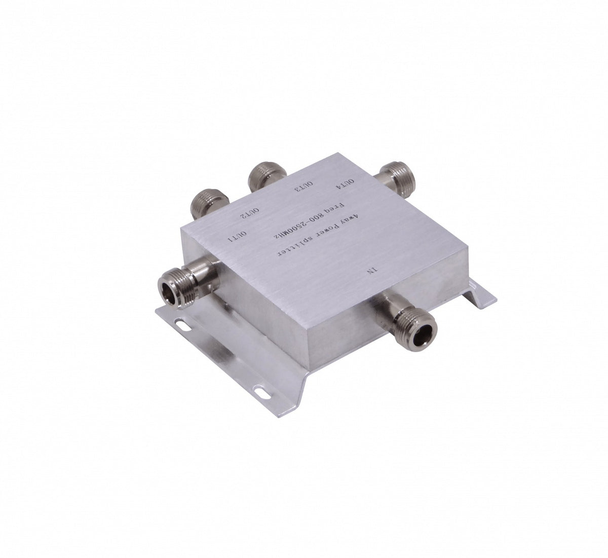 SCW04N Divisor de señal RF de 5 salidas tipo N hembra, rango de frecuencia 380-2500 MHz (0,38-2,5 GHz) compatible con 2,4 GHz