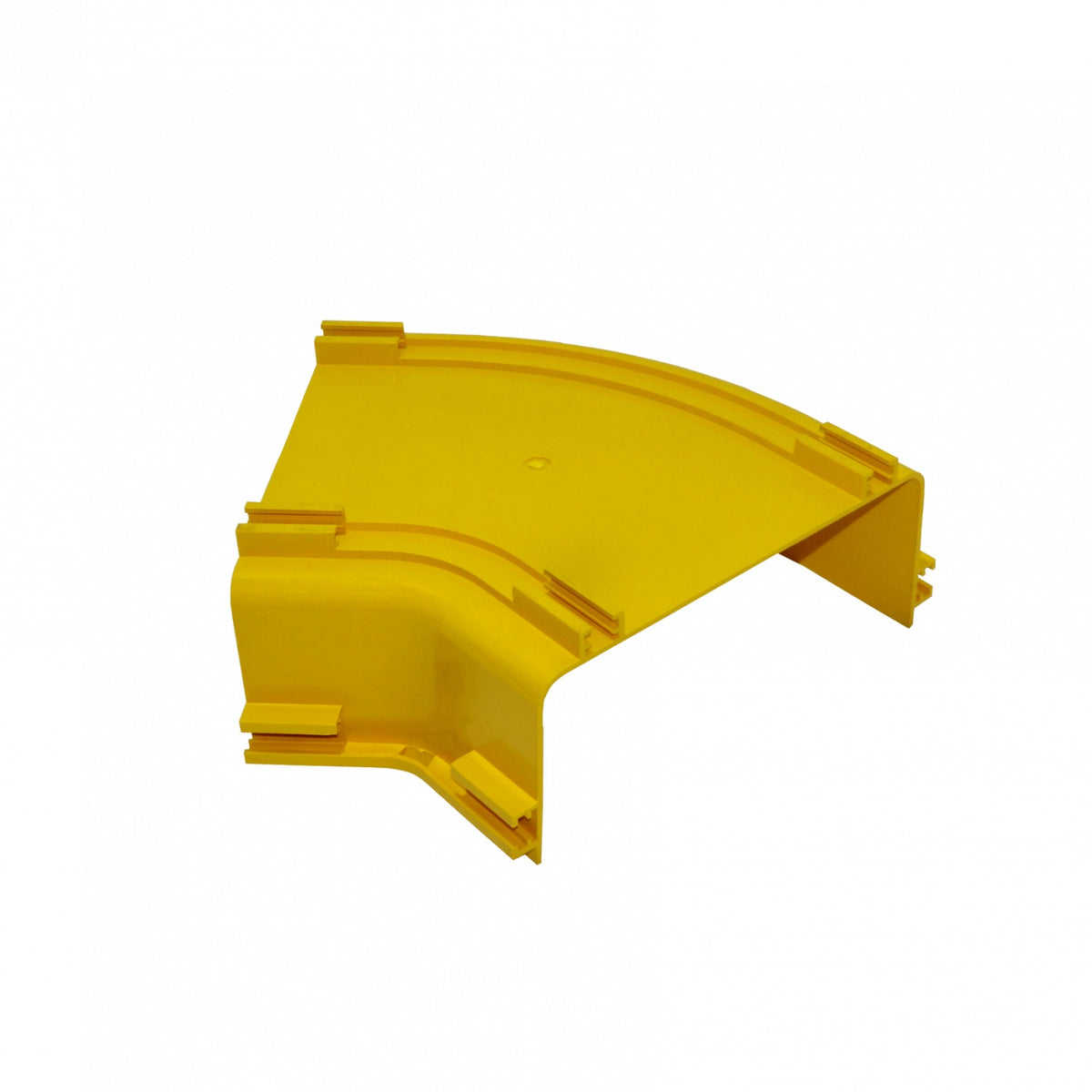 CCA-240-AQ Perfil en Escuadra 240x100mm Plano Amarillo PC+ABS LSZH Conector Macho