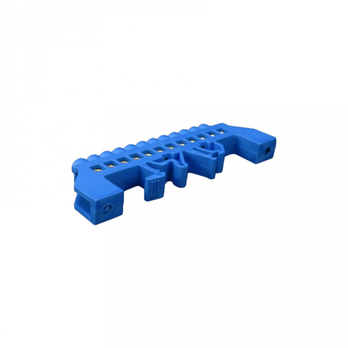 REGLETA-DA12 Barra Azul 12-Terminales 4mm Carril DIN Reparto Eléctrico