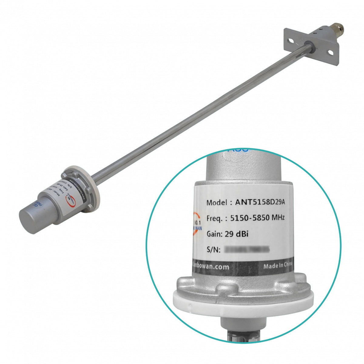 ANT-5830 Antena de Rejilla 29dBi 5GHz 5,15-5,85GHz 4ºx6º N-H-30cm Desarmable 60x90cm