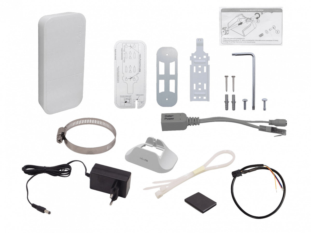 RBWAPR-2ND MIKROTIK 1-Ranura SIM U.FL Externo 2,4GHz-N300 22dBm 2x2-2dBi 1-100 Alimentación PoE Pasiva 24V L4