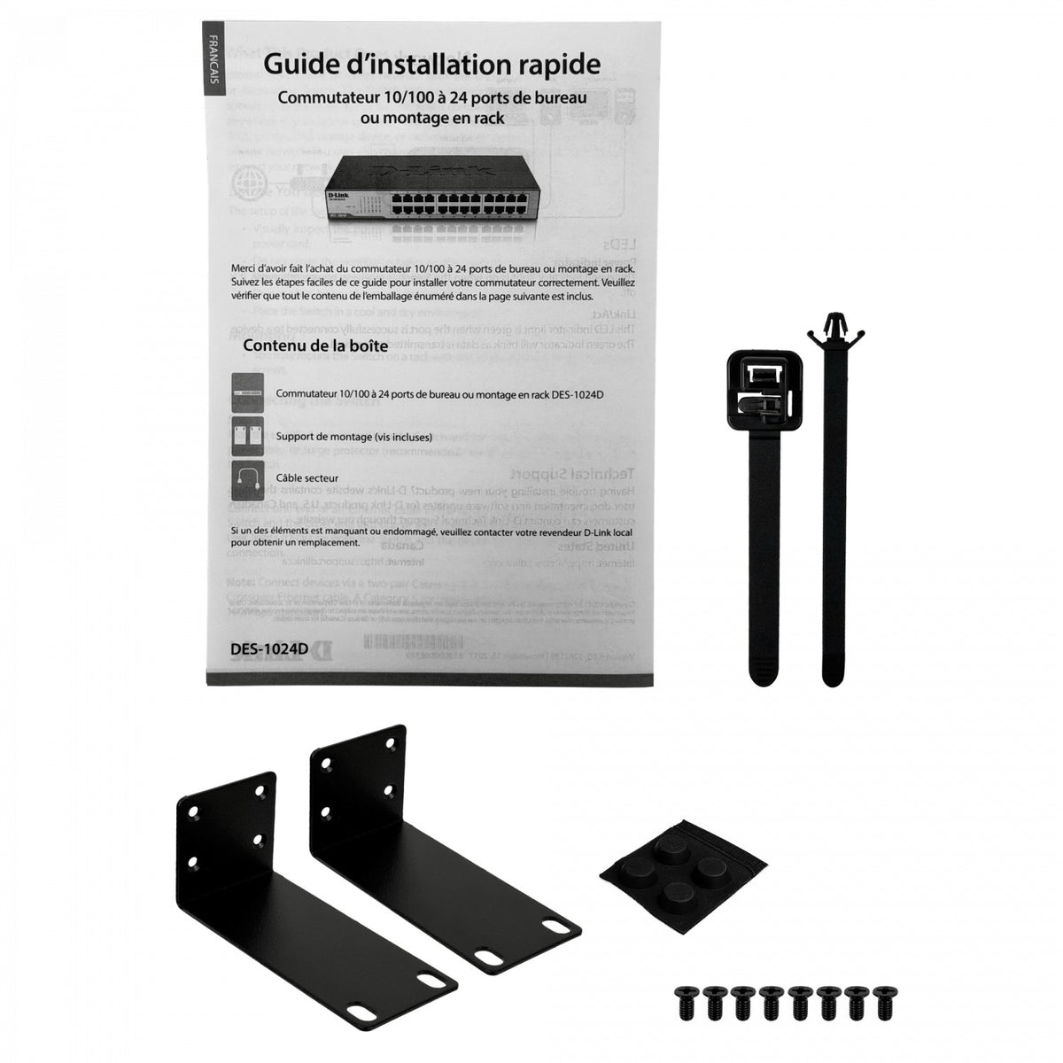 DES-1024D D-LINK Conmutador 24 puertos 100 Mbps No Administrable Montaje Rack Alimentación 220V Directa