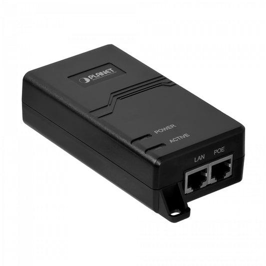 POE-172 PLANET Adaptador de corriente 220VAC a PoE+ 802.3at 56V 60W 2 puertos RJ45 Gigabit necesita cable de alimentación
