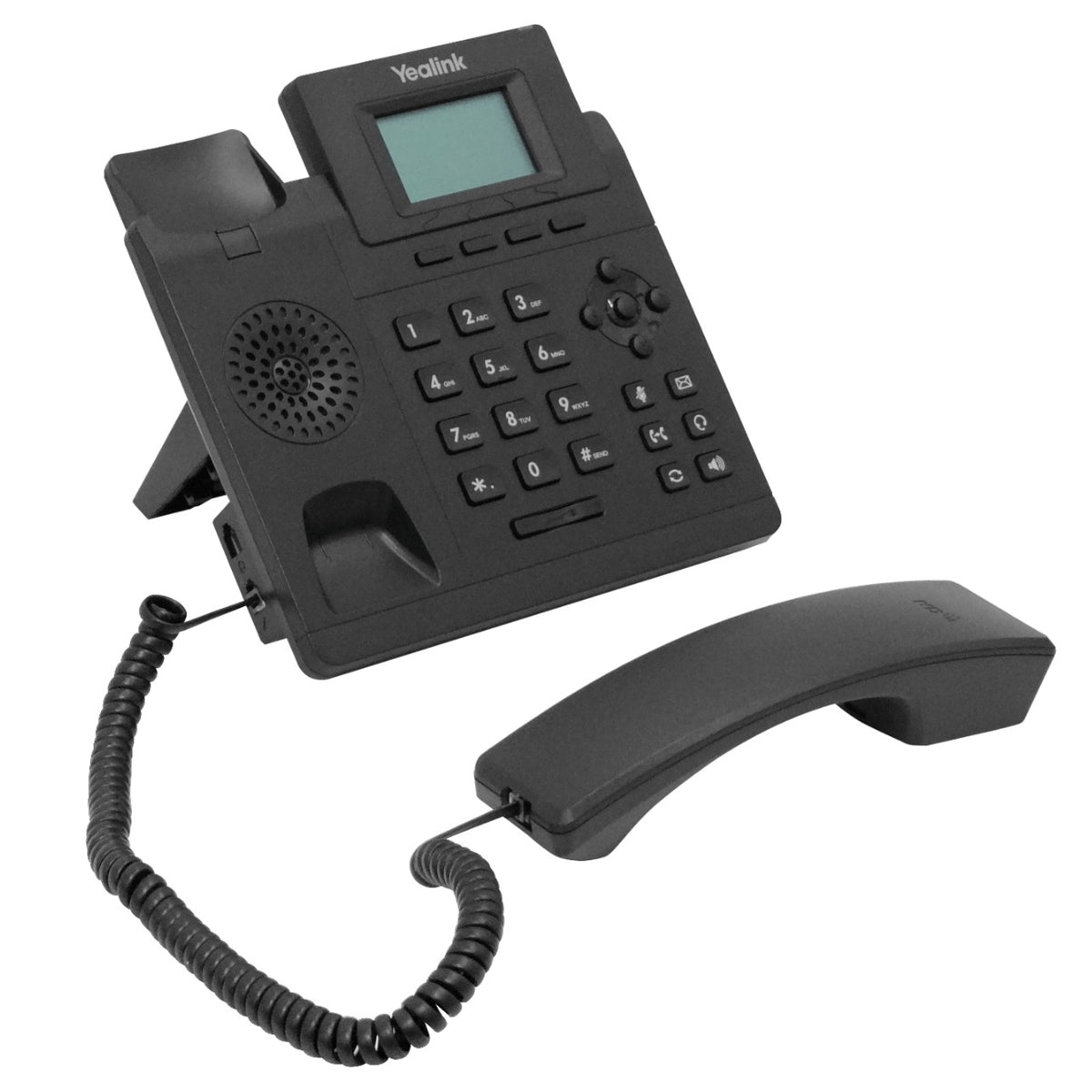 SIP-T30P YEALINK 1-Cuenta-SIP 2-Puertos-LAN incluye 5V3W PoE-af RJ9-Auricular Pantalla-sin-retroiluminar Teléfono IP