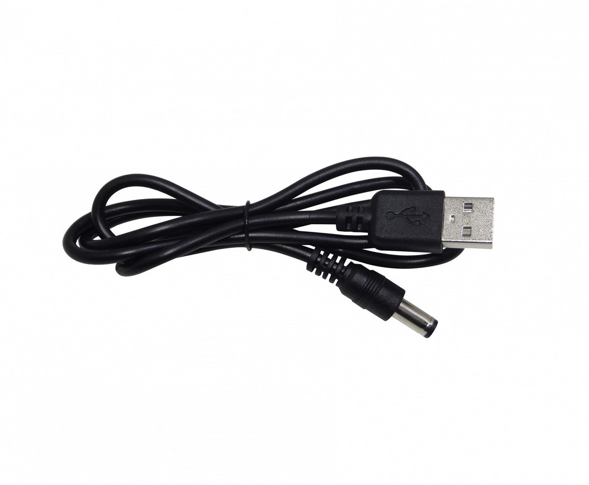 USB-DC Conductor 70cm Conector 5,5x2,1mm USB-A Macho Negro