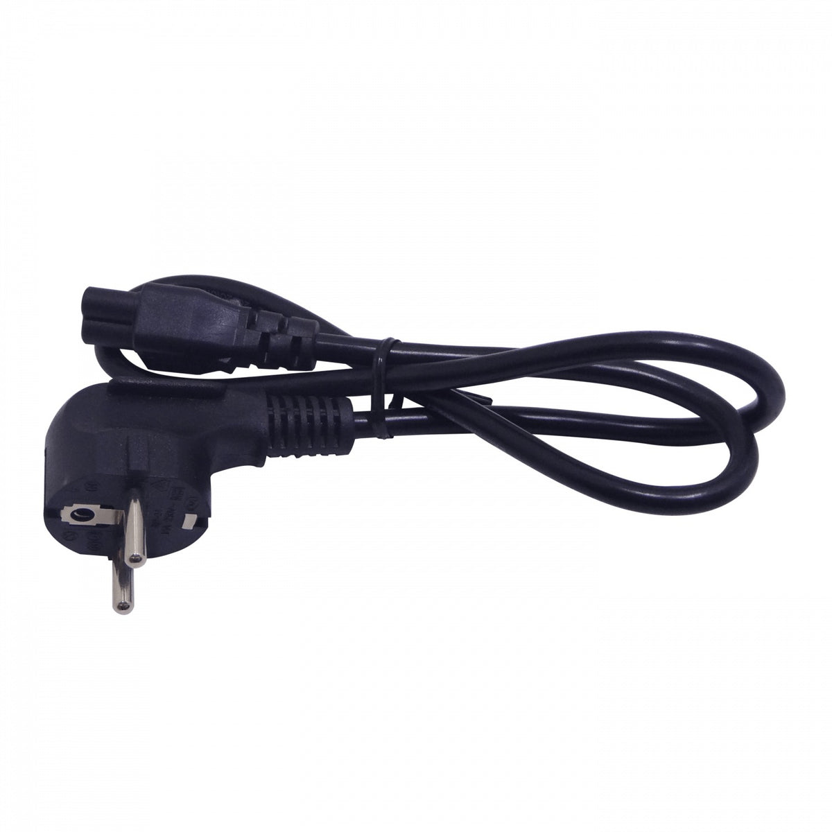 CSMT 0,6 metros Schuko-Macho Trébol-Hembra Cable Alimentación Negro 6A 3x0,75mm2 60cm