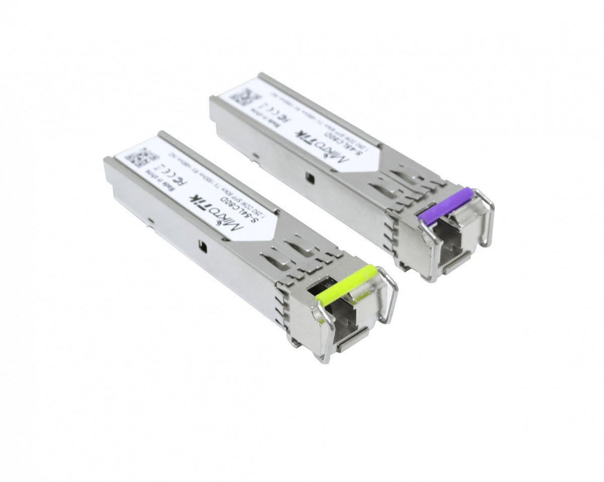 S-4554LC80D MIKROTIK 1-LC 80km Pareja SFP WDM Bidireccional 1550nm/1490nm 1,25Gbps
