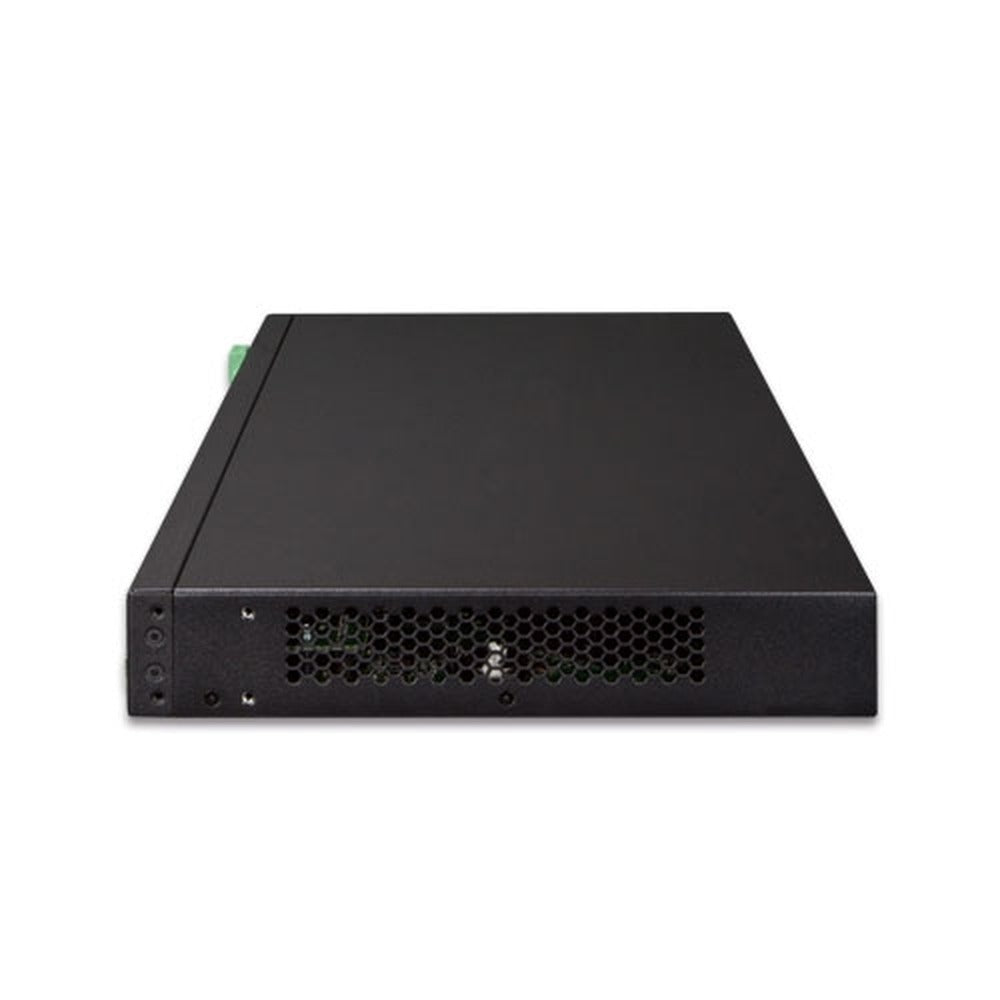 Capa 3, 24 puertos 100/1000X SFP + TP compartido de 8 puertos + Switch administrado apilable 10G SFP+ de 4 puertos (100~240 V CA, 36-75 V CC)