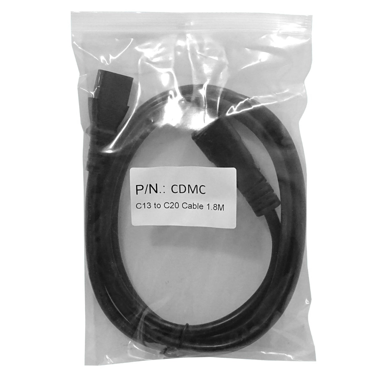 CDMC C13-Hembra-10A C20-Macho-16A Cable de Alimentación 1,5-1,8mt Negro