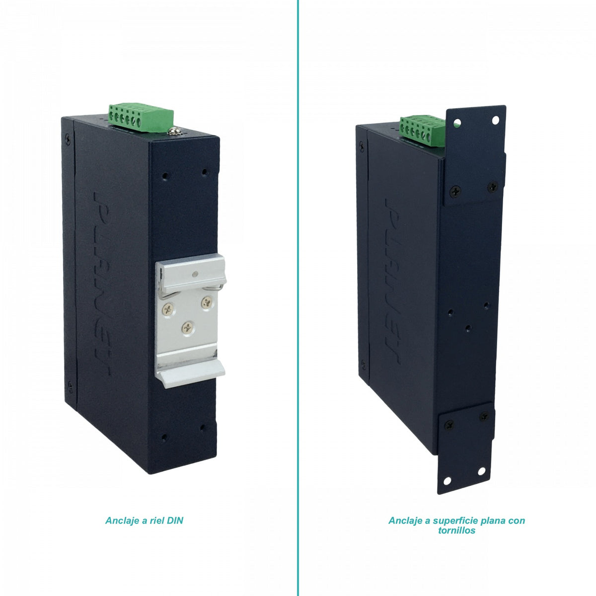 IGS-801M-LIQ USADO Switch Industrial Gigabit Administrable PLANET 8 Puertos 10/100/1000 Montaje Riel-DIN Alimentación 12-48VDC