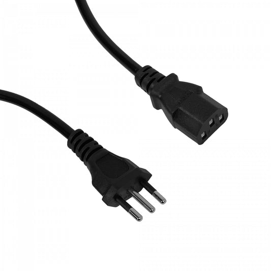 NIMC Cable de alimentación Chile a C13, 1.8 metros (180cm), calibre 3x0.75mm², 6 amperios, norma CEI23-16-VII, material de aleación