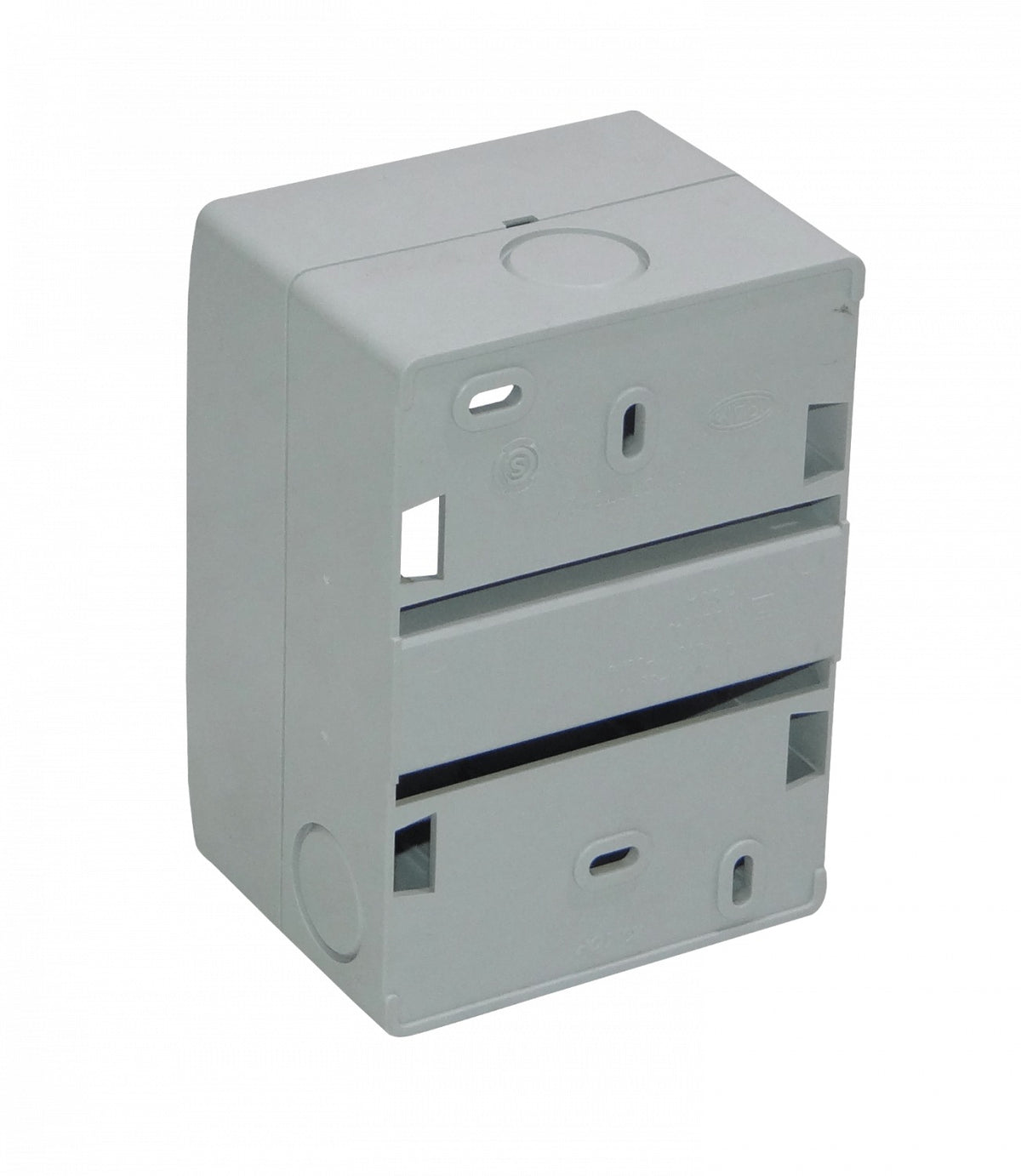 CAJA-DIN34 KALOP sin Cubierta 54mm-Ancho 46mm-Alto Caja de Plástico para Interruptores Automáticos Riel Din
