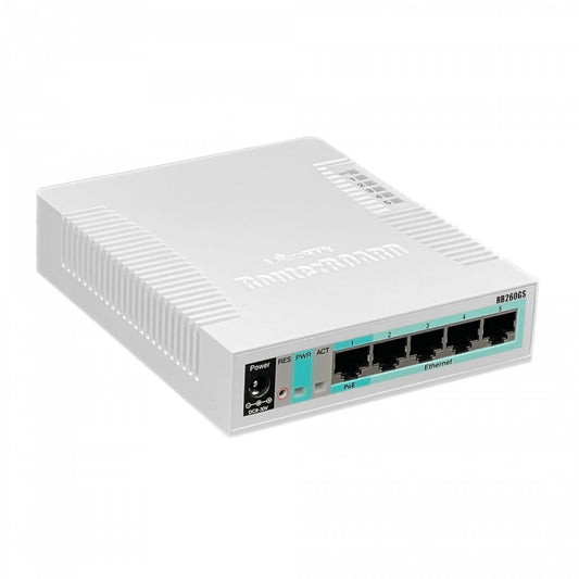 RB260GS MIKROTIK CONMUTADOR 5-1000 1-SFP ATHEROS SWOS VLAN