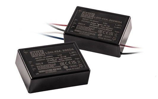 Conversor DC-DC Step-UP para LED opcional DALI 45W LDH-45 - 18 a 32VDC - Estilo de montaje PIN - 500mA (comúnmente usado) - PWM