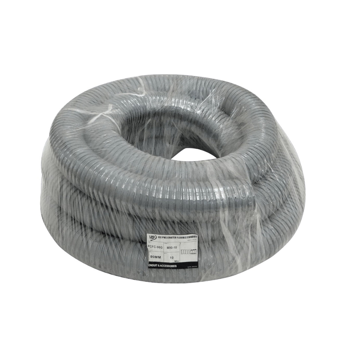 M90-10 90mm Rollo-10mts Conduit Flexible Metalico Cubierto-PVC PCFC