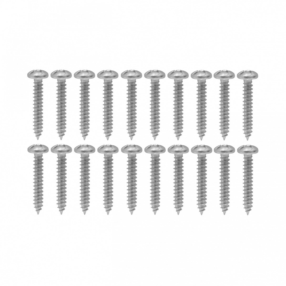 R12-125 20-unids. 12 x 1 1/4 Largo-32mm Plata Cruz Tornillos Roscalata Punta
