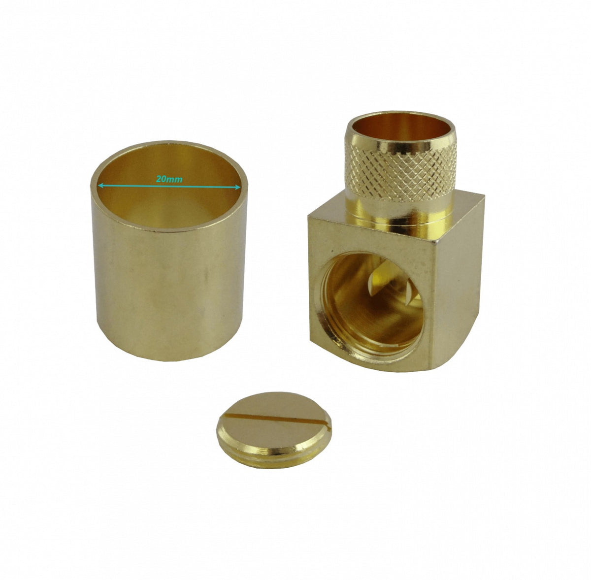 CN6RSPRA RPSMA-Macho Angular LMR600 Conector Coaxial Crimpeable CA600