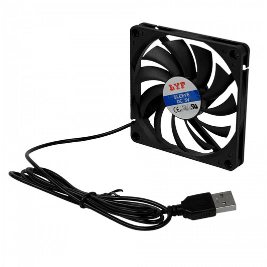 VENT-USB TURBINA 5VDC USB-AM 80x80mm Altura-11mm cable-18cm