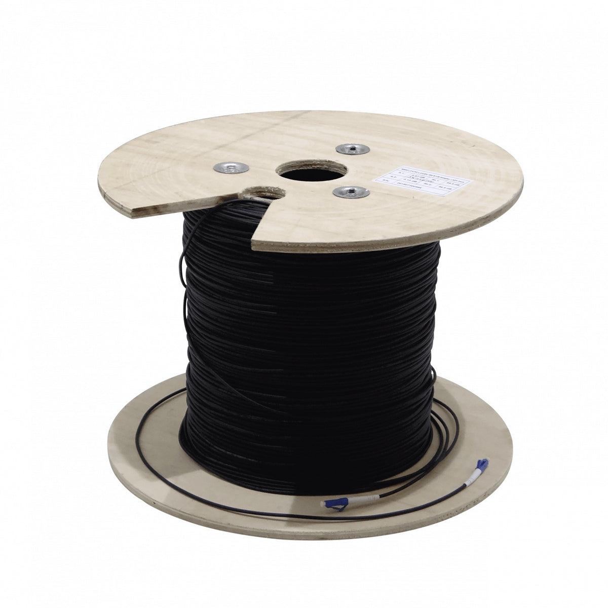 JXSLL500 Cable de fibra óptica monomodo G657A2 SM de 1 hilo con conectores LC-LC, 500 metros, tipo exterior GJYFJH de 3mm
