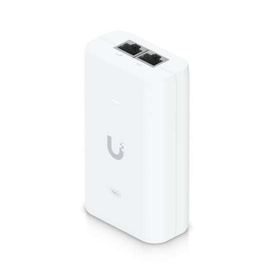 U-POE++. Inyector PoE de 48 VCC y 60 W, corriente de 1,25 A, puerto Gigabit, entrada de 100-240 VCA, modelo U-POE++-EU, marca UBIQUITI.