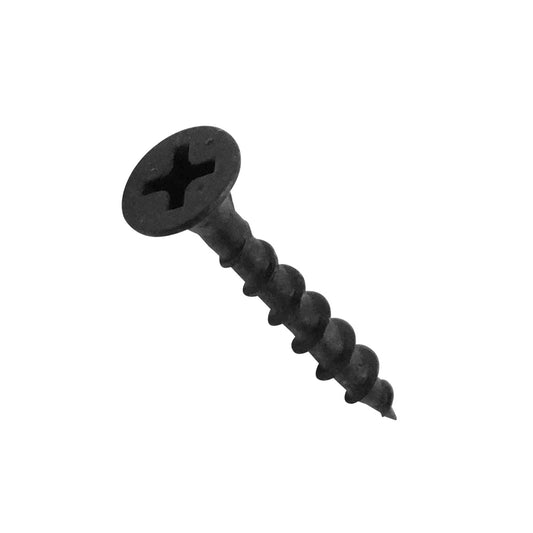 PN6-10 20 unidades, tornillo para volcanita punta cruz 6 x 1, longitud 25mm, color negro, paso 1,0mm