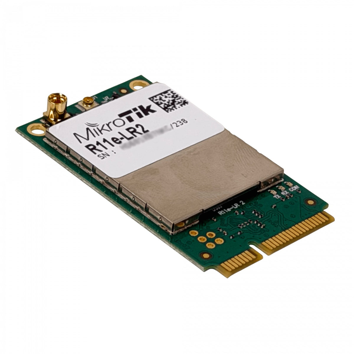 R11E-LR2 MIKROTIK Tarjeta miniPCIe LoRaWAN de 2.4GHz con LBT, 1 Conector u.FL y 10dBm de Potencia, Banda 2403-25-50-2479MHz