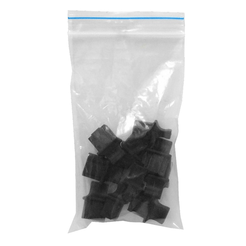 MP45J Lote de 10 protectores de goma negra para conector Keystone RJ45