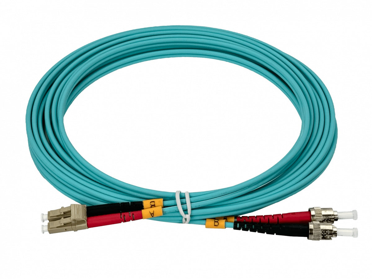 JF3LT5 Jumper de Fibra Óptica Duplex Multimodo OM3 LC-ST 5mt 3.0mm 50/125um