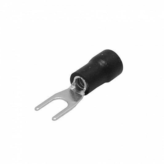 HORQ-3725 Horquilla preaislada PVC color negro, medida 3,7mm, para conductor 1,5-2,5mm², paquete de 100 unidades, modelo SVS2-3.5