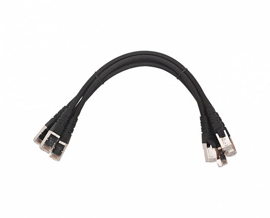 CP6SN-03-4 LINKMADE S/FTP CAT6 4UN 30cm NEGRO LSZH CABLE PATCH INYECTADO MULTIF