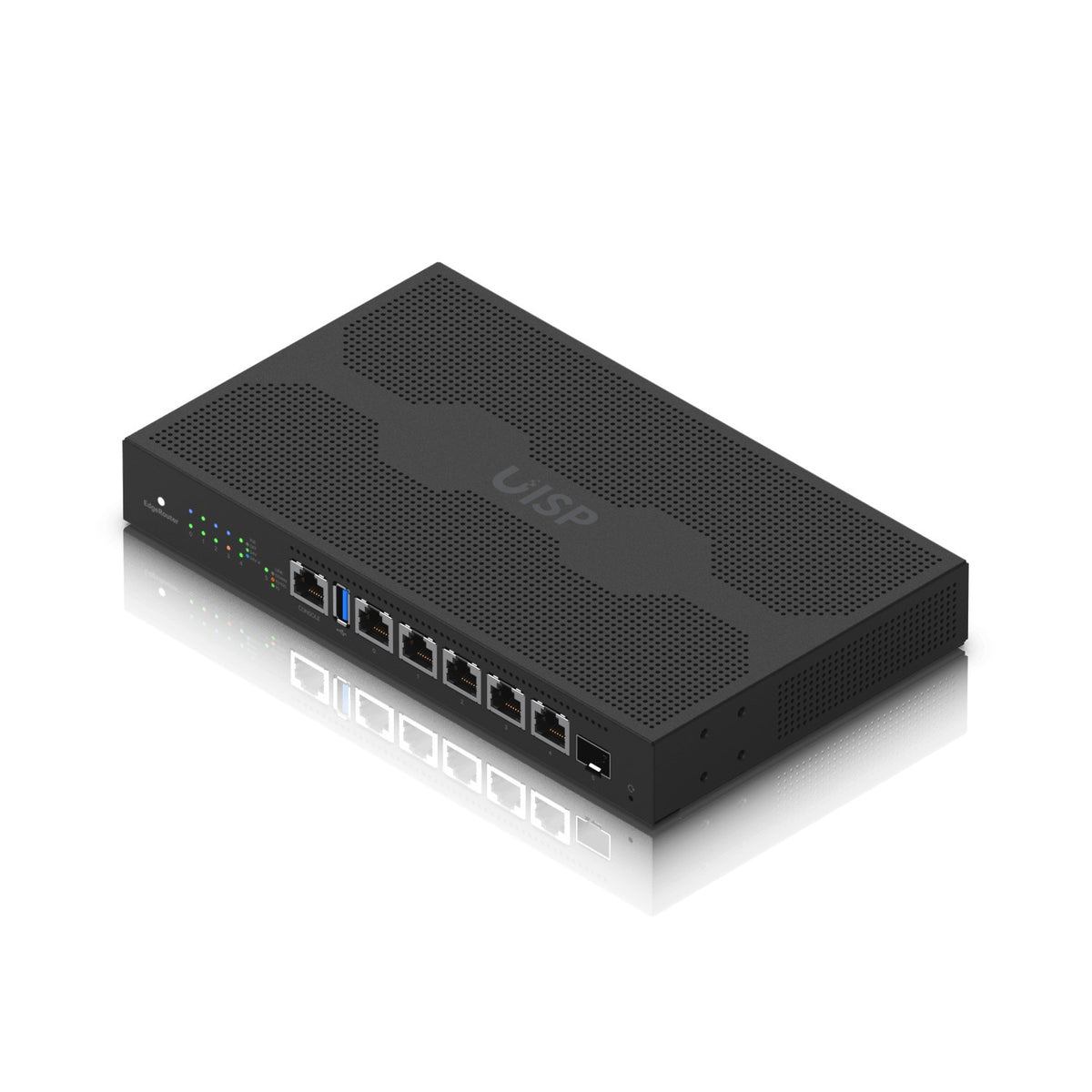 ER-6P. Enrutador UI 5-1000PoE24V 1-SFP Consola USB-RJ45 con 24V incluido Núcleo-4x1GHz ER-6P-EU UBIQUITI