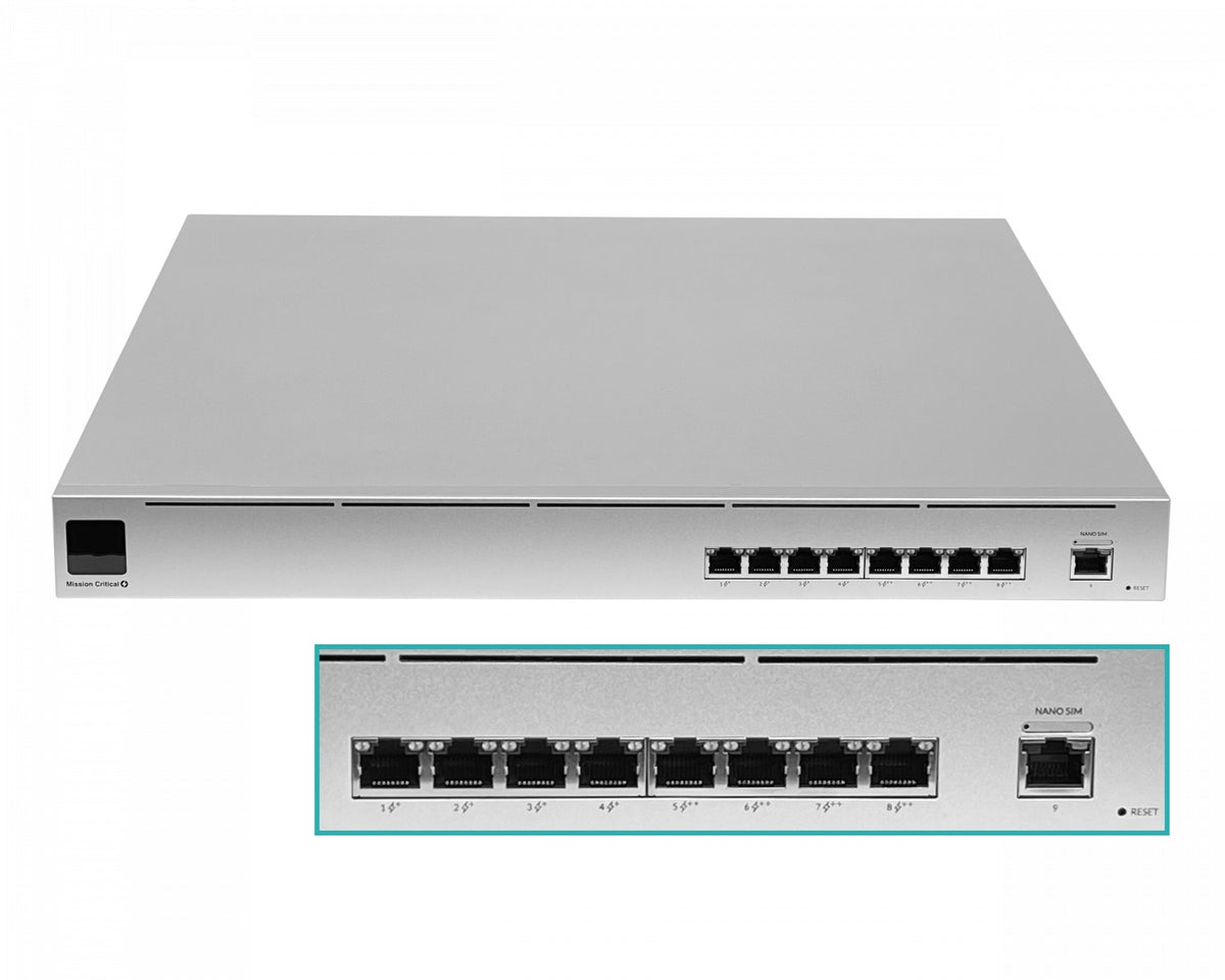 USW-CRITICALE UI 2-C14-230V 9-1000(4-PoE++ 4-PoE+ Switch UPS inc-368Wh opc-48V 1-C13