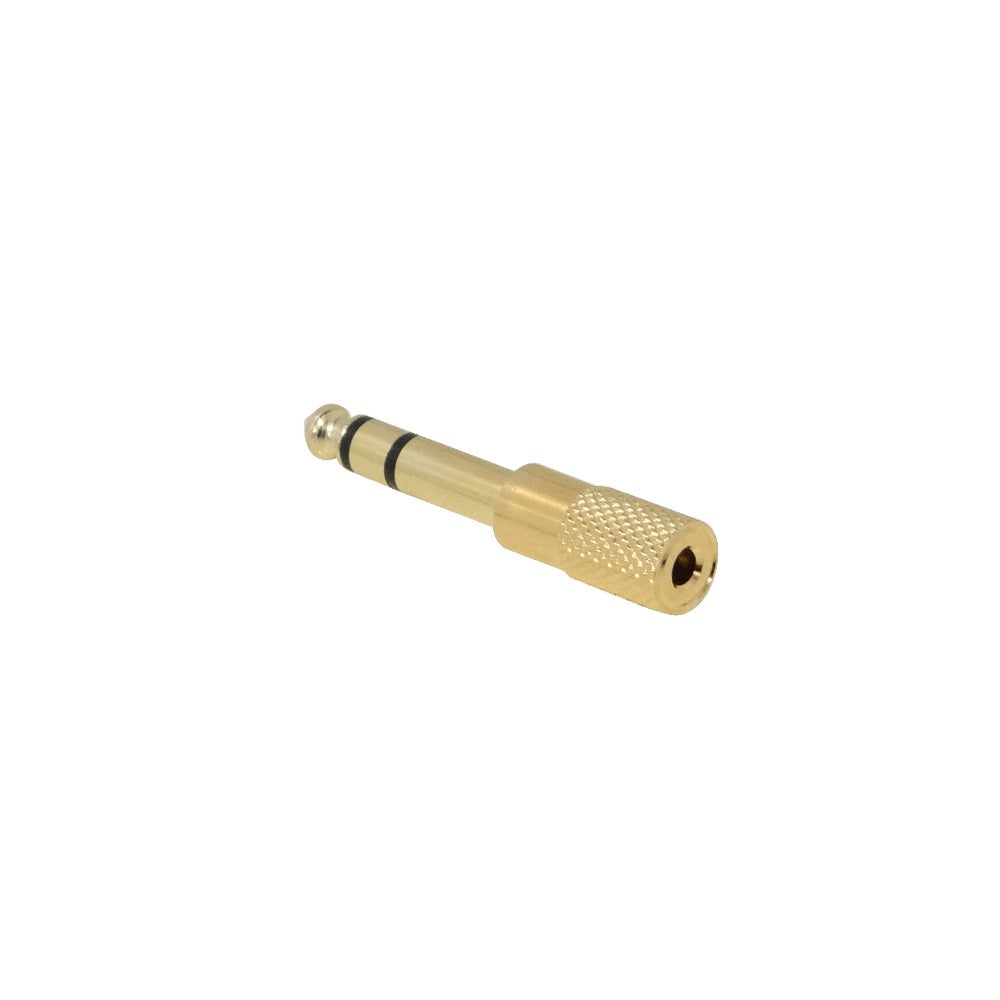 ASM35 Adaptador Acoplador Estéreo de Audio Plug 3,5mm Hembra a 6,35mm Macho (1/8" a 1/4")
