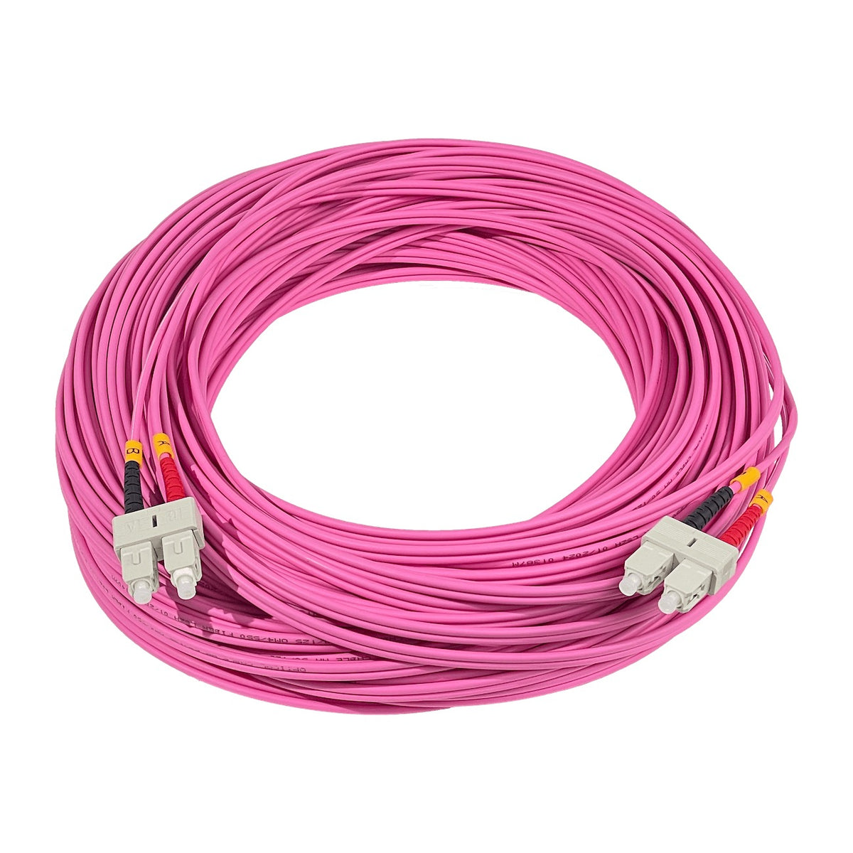 JF4CC50. LSZH 50mt SC-SC OM4 MultiModo MM Duplex Jumper Fibra 50/125um 3mm