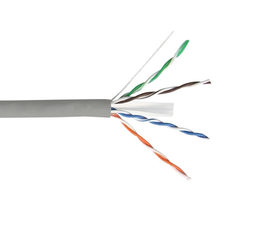 CB6L-UG3 LINKMADE Cable UTP categoría 6, unifilar, color gris, conductor de cobre, cubierta PVC, bobina de 300 metros, fabricado en Taiwán