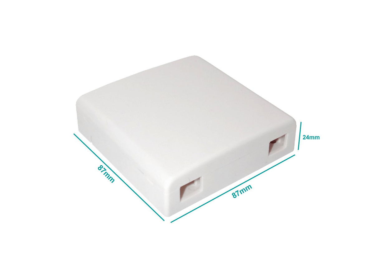BOX-2 Caja Blanca de Terminación para Fibra NAP con 2 Manguitos y 2 CL Recta IP20