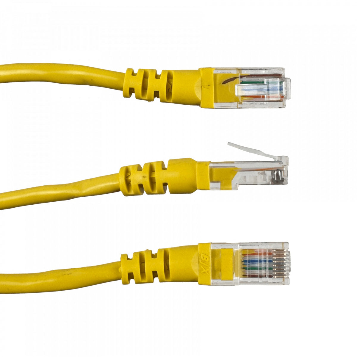 CPM-10L Cable de Conexión Moldeado Multihilo Cat5E Amarillo LSZH de 1 metro