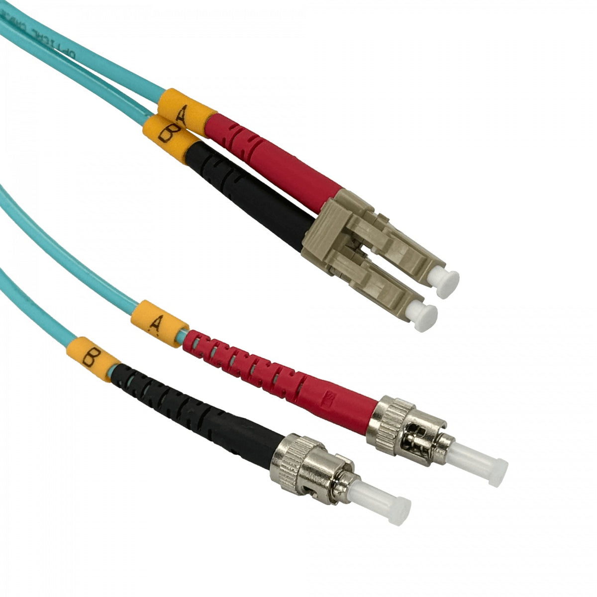 JF3LT1 1 metro Latiguillo de Fibra LC a ST OM3 Multimodo Dúplex 3.0mm 50/125µm
