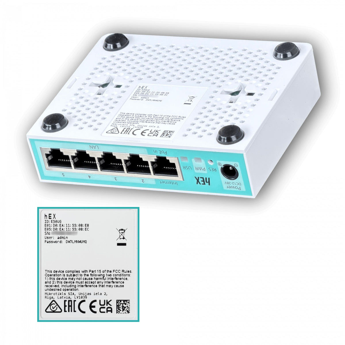 HEX MIKROTIK 880MHz-Dual 256mb 5-1000 mSD USB L4 CajaPlas inc-24V RB750Gr3