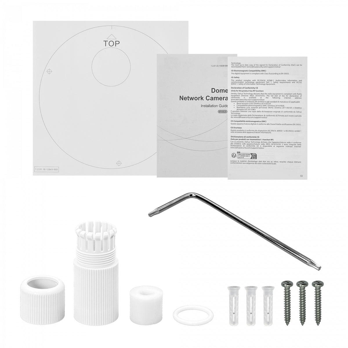 1431R DAHUA Cámara domo fija de 4 megapíxeles, lente 2,8mm, protección IP67 contra polvo y agua, resistencia antivandálica IK10, alimentación PoE, visión nocturna infrarroja de 30 metros, funcionalidades inteligentes