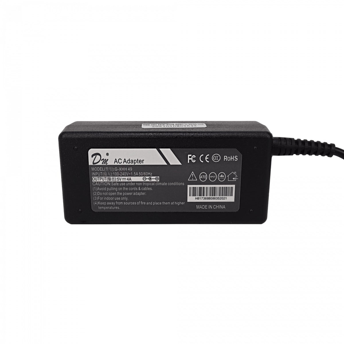 F5-4 Plug-3,5x1,35mm 5V 4A 20W 100-240VAC Plastica interior Fuente de Poder