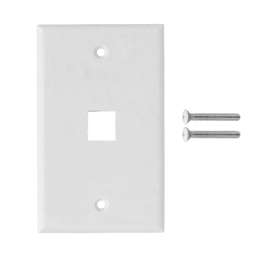 FP1WU Placa Frontal Blanca Vertical para 1 Keystone 70x114mm