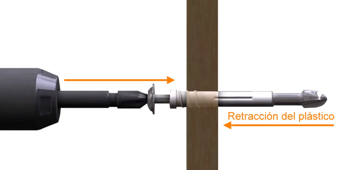DRY9 DRYWALL Plancha Yeso-Cartón-9mm Taco-Tornillo-M6.3x54mm-Autotaladrante 25-unidades