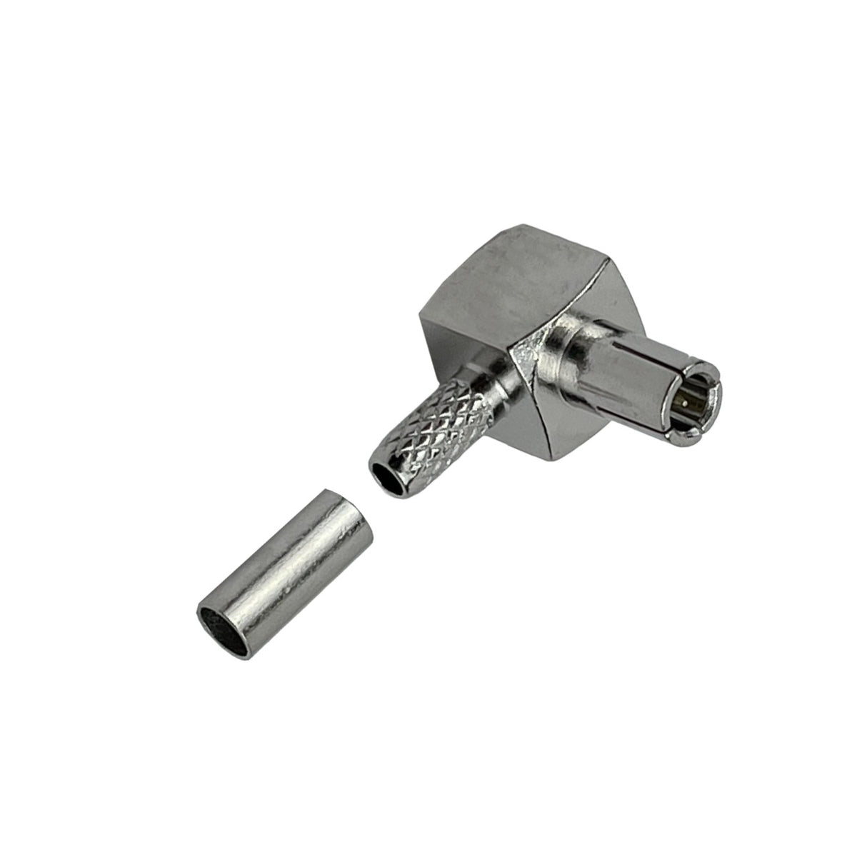 8M1J Conector TS9 Macho en Ángulo Recto para Cable RG316 Crimpeable CA100 RG174